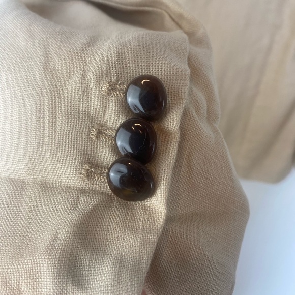 ZARA Linen Crossover Blazer Light Camel |3420/710/743/s - Picture 12 of 14